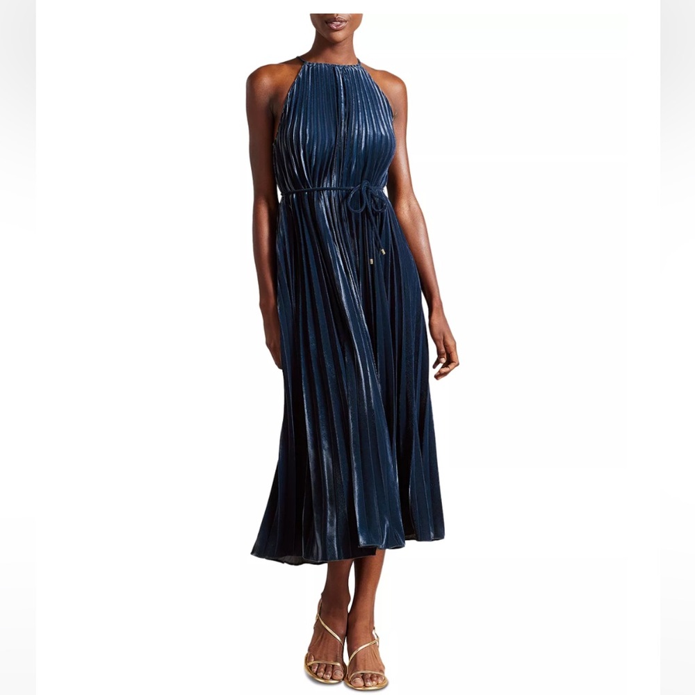 Ted Baker Kassiah Pleated Halter Midi Dress